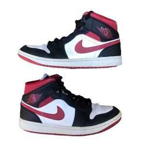 2020 Nike Air Jordan 1 Mid Gym Red Black White Size 9